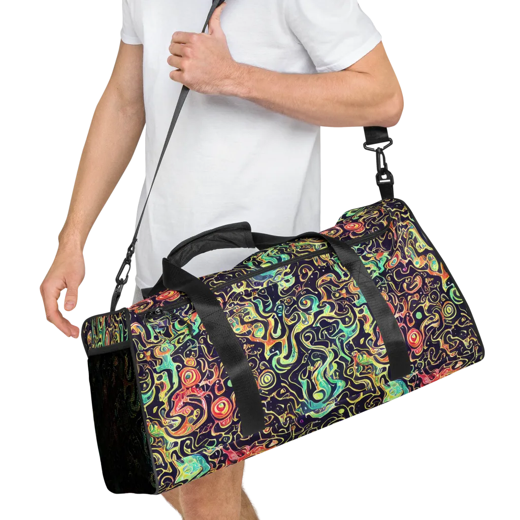 Nightwave Maze on Duffle Bag — Right Front