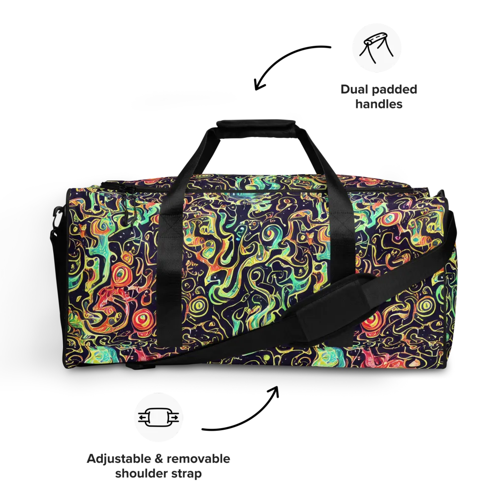 Nightwave Maze on Duffle Bag — Front