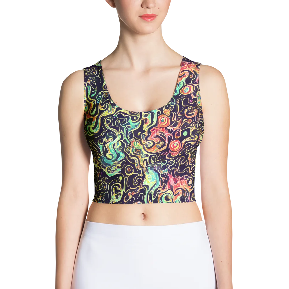 Nightwave Maze on Crop Top — Front