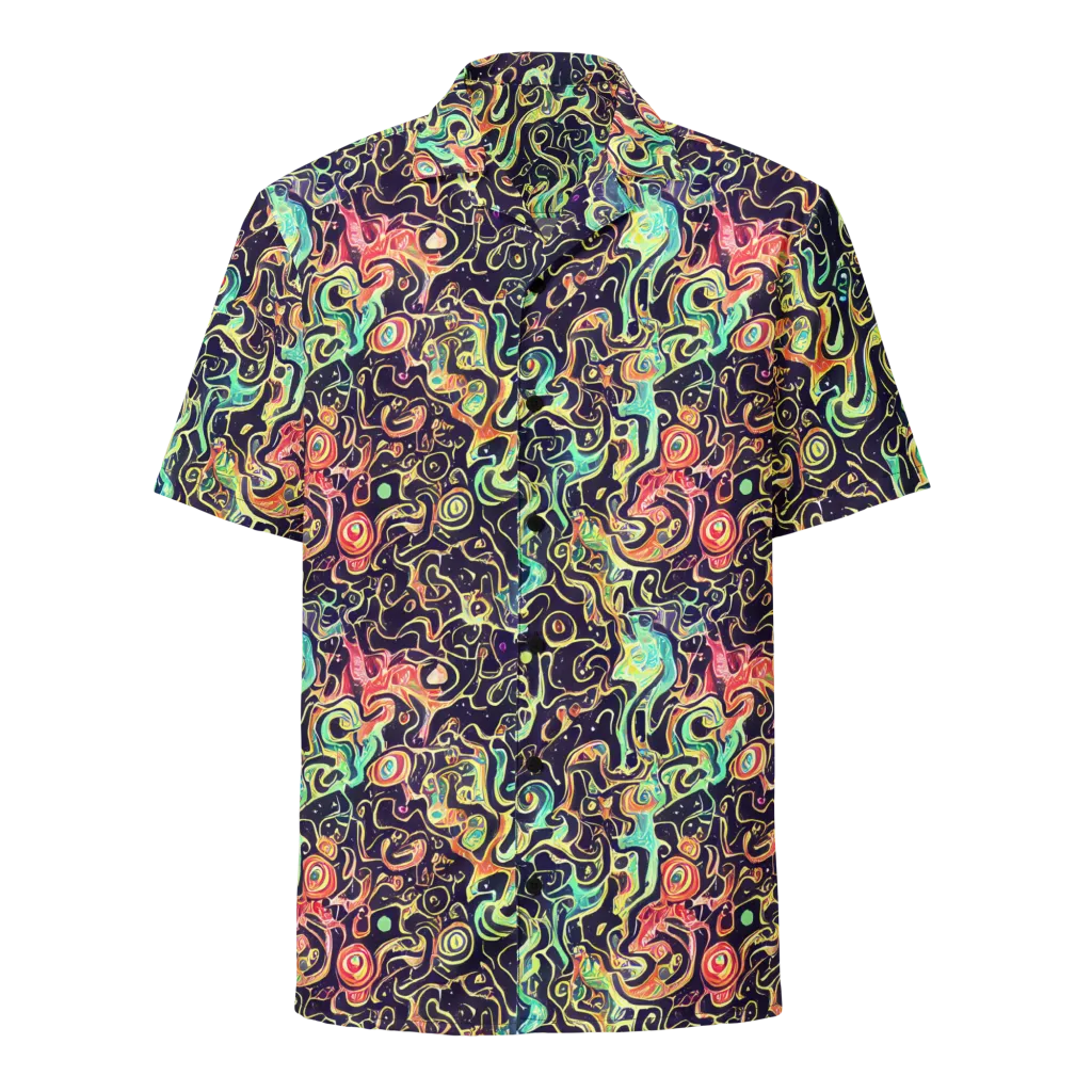 Nightwave Maze on Button Shirt — Front