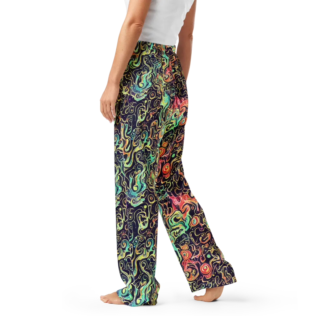 Nightwave Maze on Women's Pajama Pants — Left