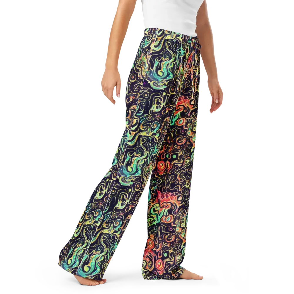 Nightwave Maze on Women's Pajama Pants — Right Front