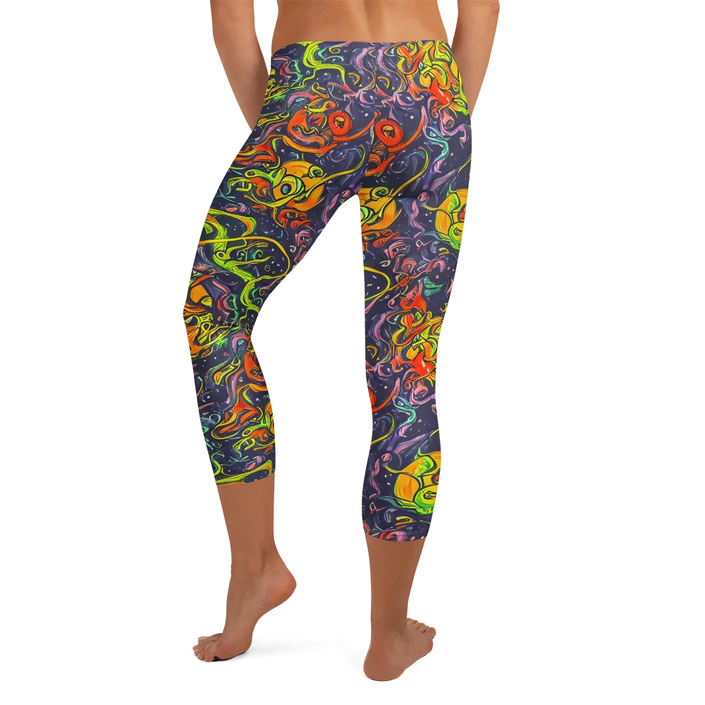 Starlit Medley on Capri Leggings — Back