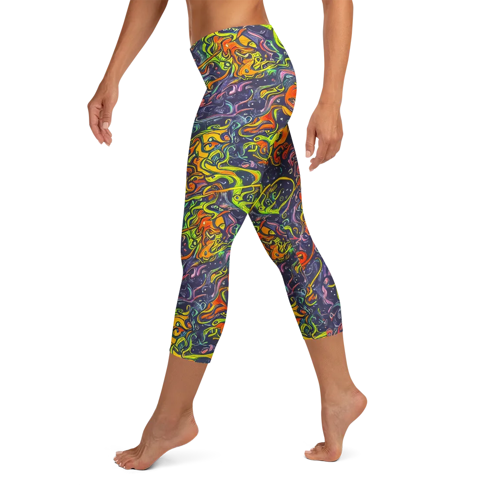 Starlit Medley on Capri Leggings — Left