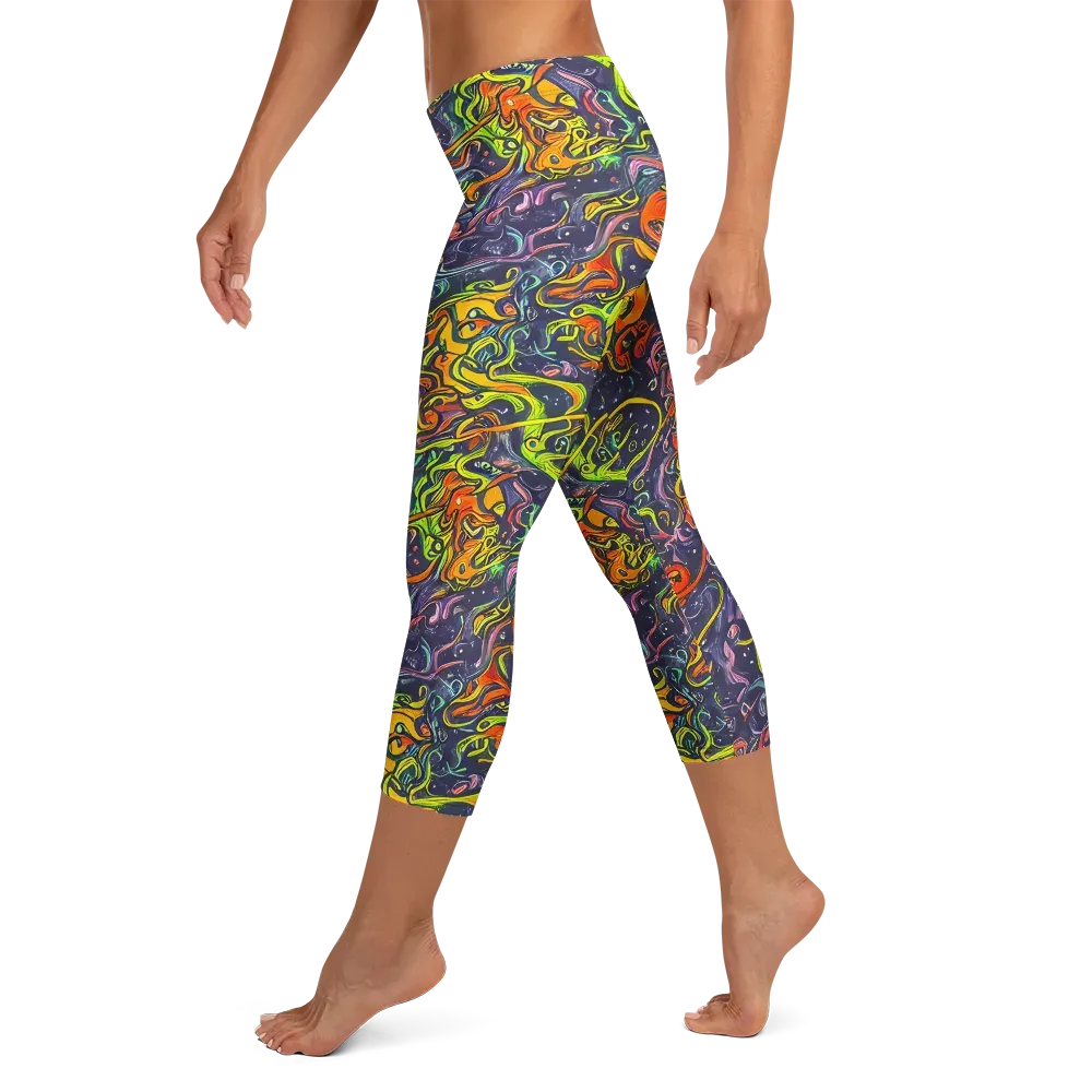 Starlit Medley on Capri Leggings — Left
