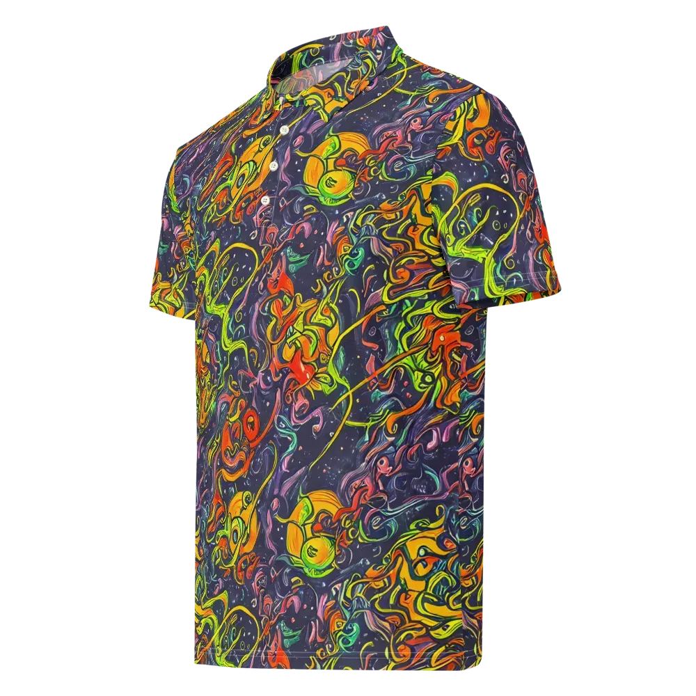 Starlit Medley on Men's Slim Fit Polo Shirt — Left Front