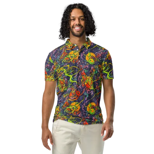 Starlit Medley on a Men's Slim Fit Polo Shirt