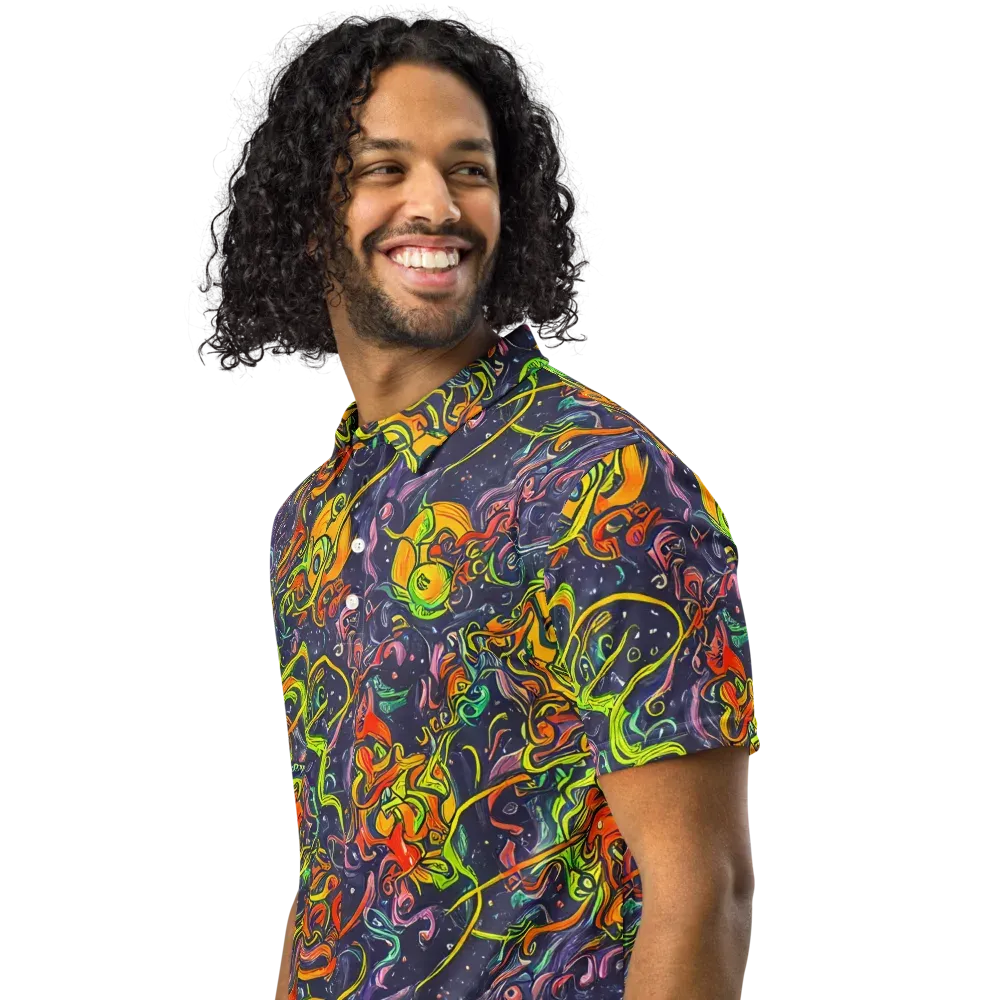 Starlit Medley on Men's Slim Fit Polo Shirt — Left Front