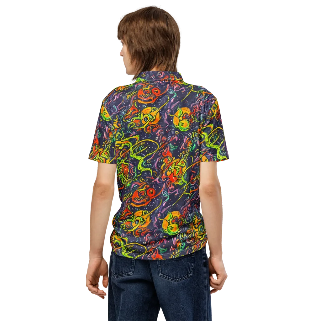 Starlit Medley on Men's Slim Fit Polo Shirt — Back
