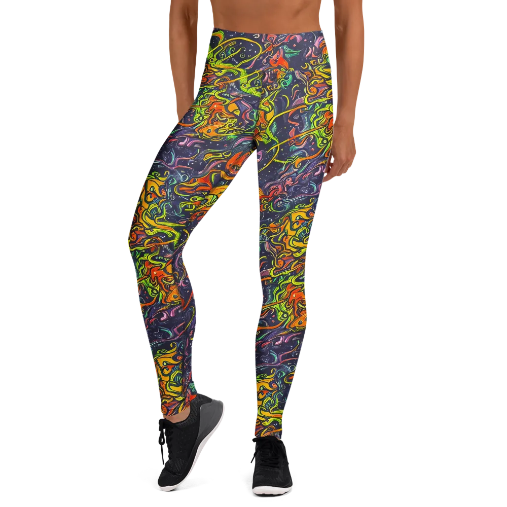 Starlit Medley on Yoga Leggings — Front