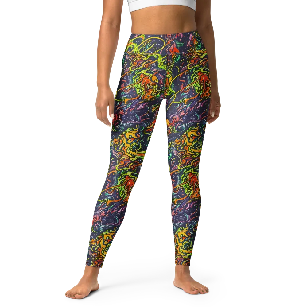 Starlit Medley on Yoga Leggings — Front