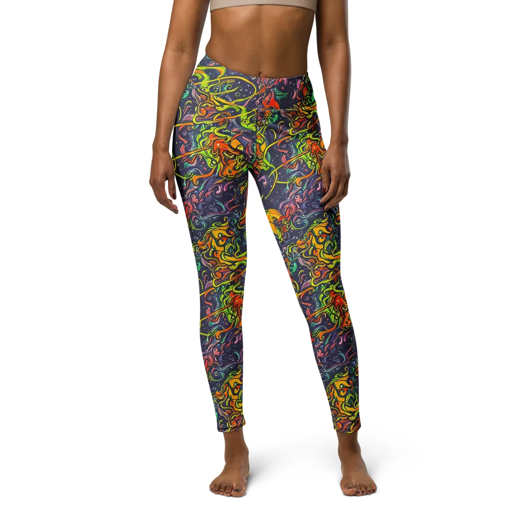 Starlit Medley on Yoga Leggings — Front