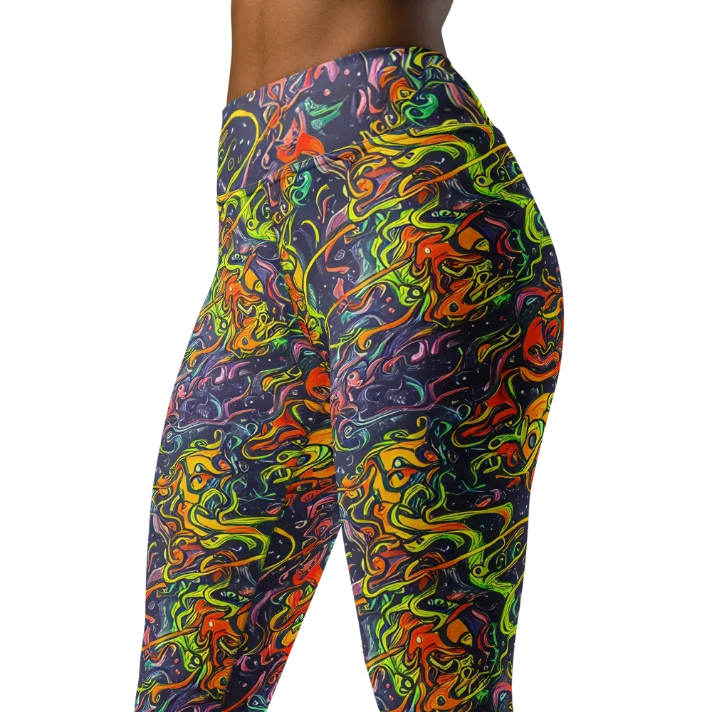 Starlit Medley on Yoga Leggings — Left Front