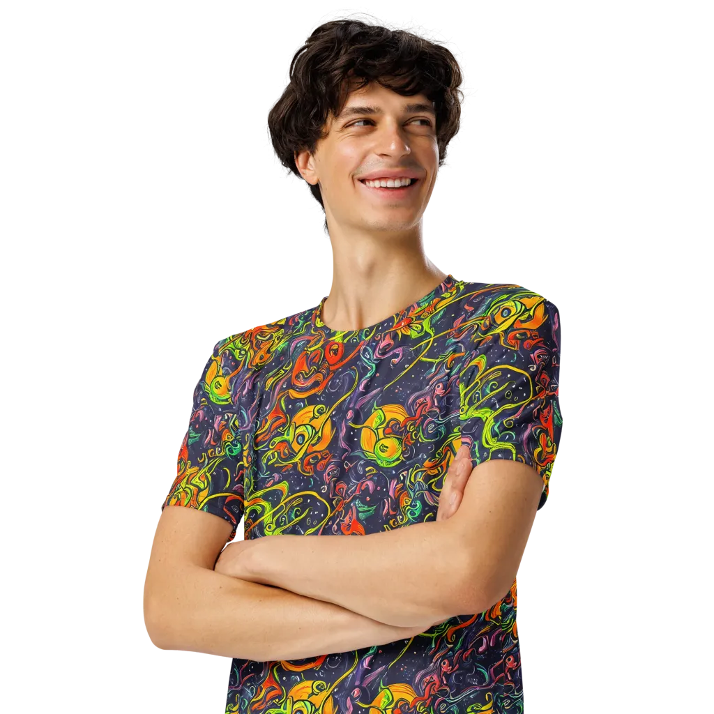 Starlit Medley on Men's Crew Neck T-Shirt — Left Front