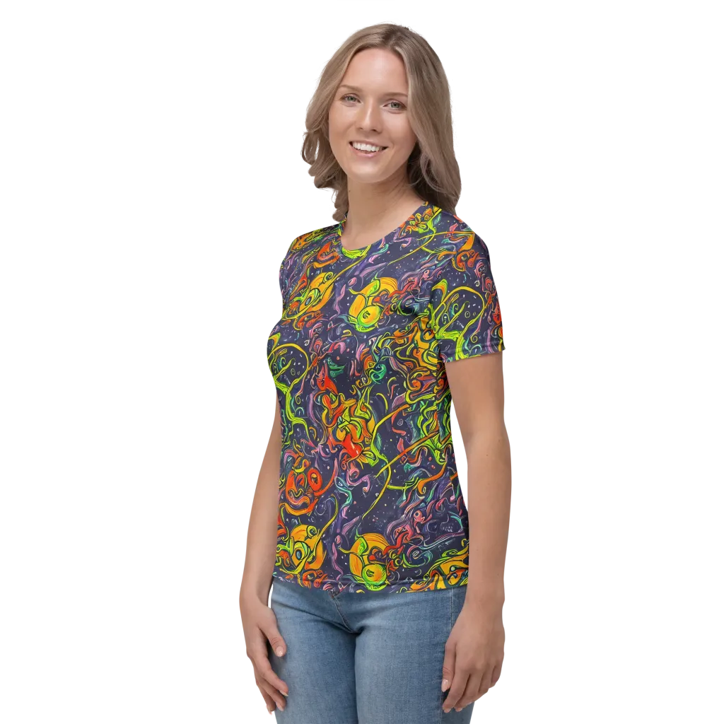 Starlit Medley on Women's Crew Neck T-Shirt — Left