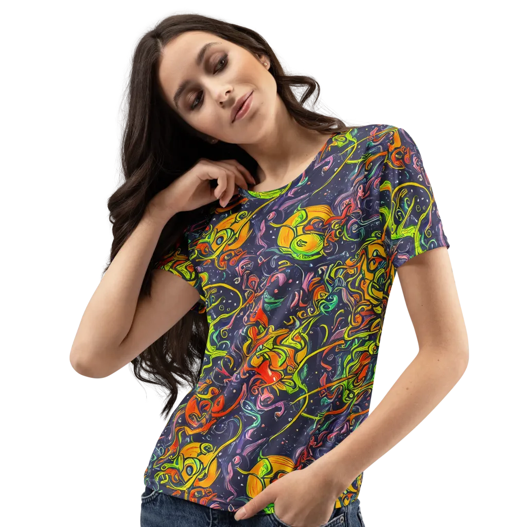 Starlit Medley on Women's Crew Neck T-Shirt — Left Front
