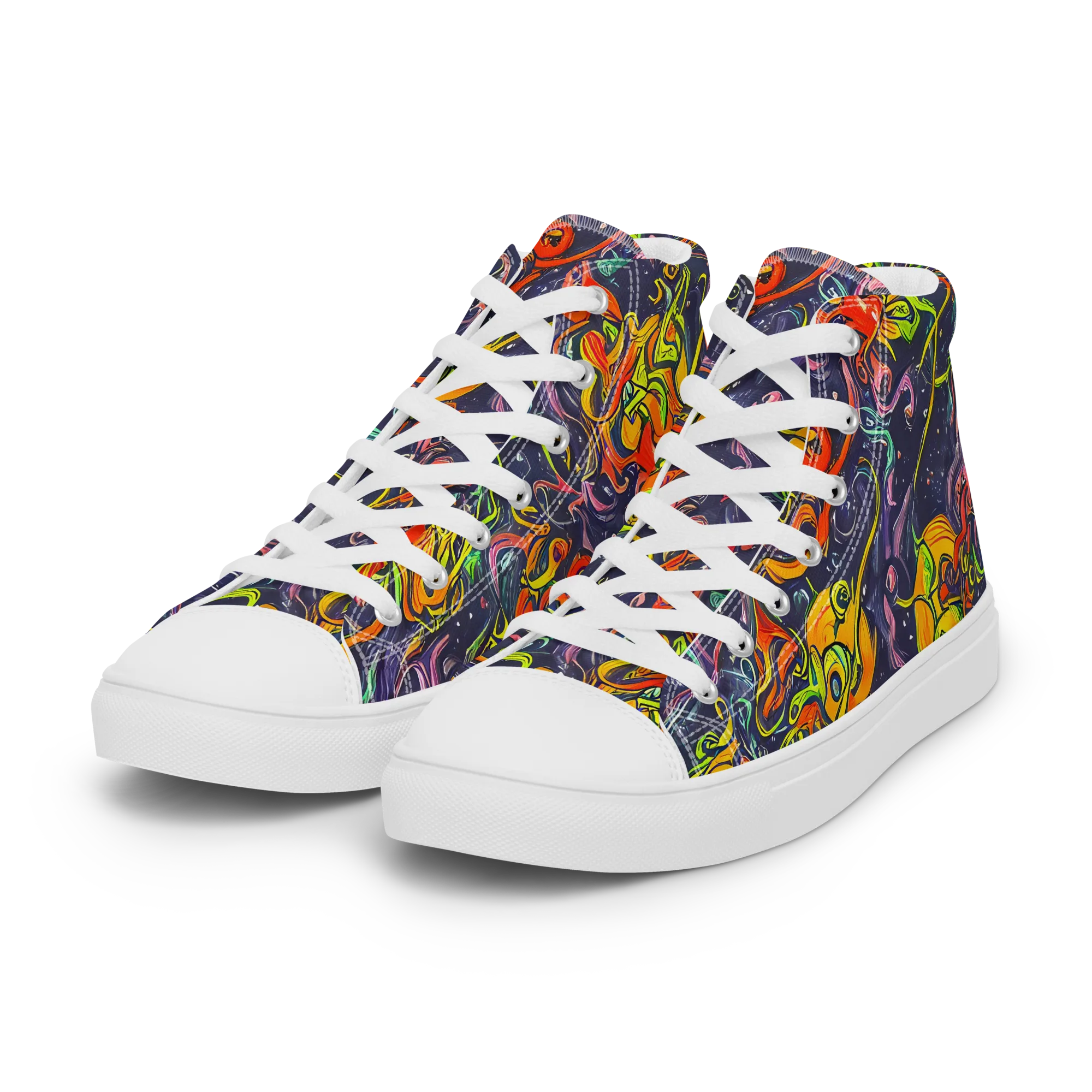Starlit Medley on Women's High Top Canvas Shoes — Left Front
