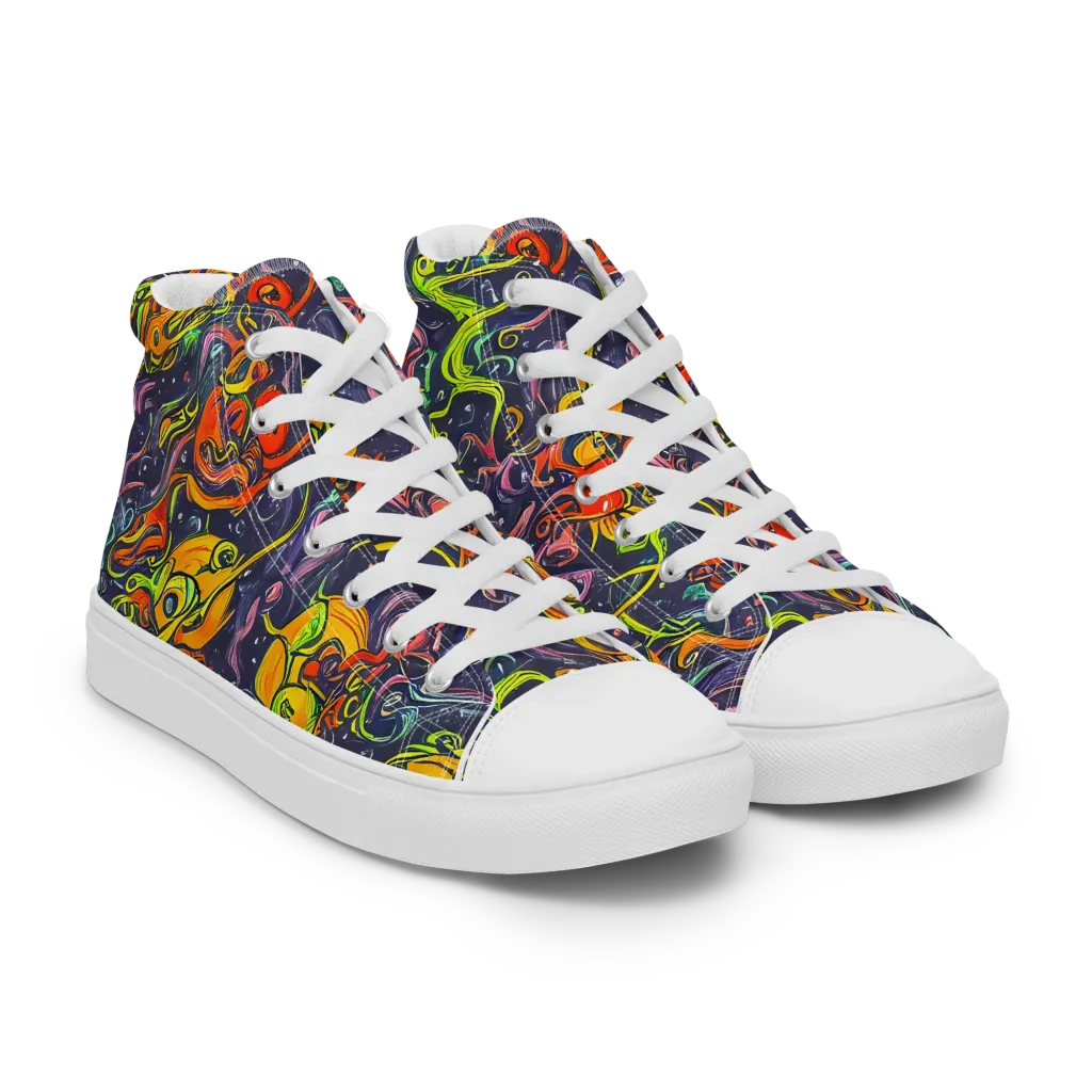 Starlit Medley on Women's High Top Canvas Shoes — Right Front