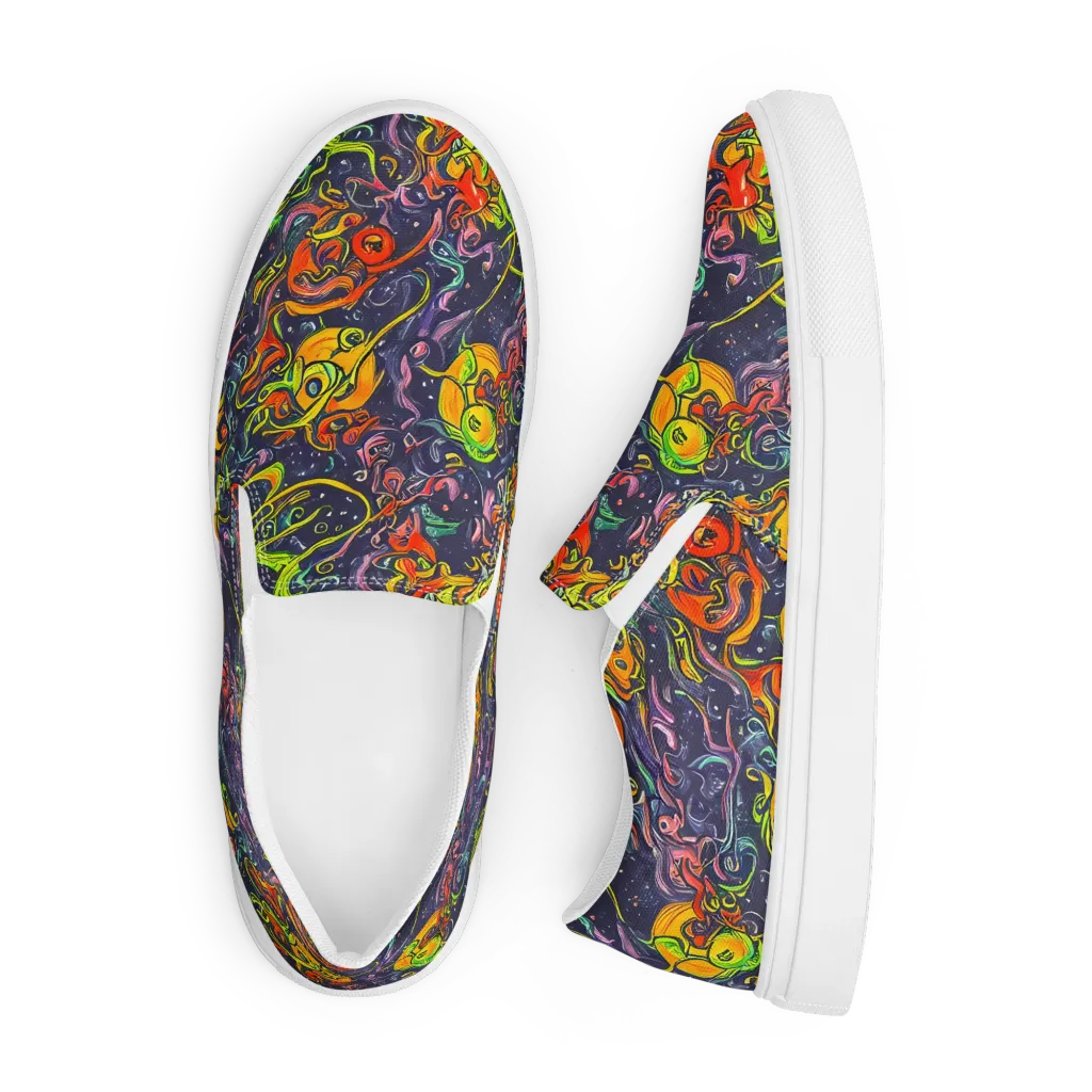 Starlit Medley on Men's Slip-On Canvas Shoes — Front