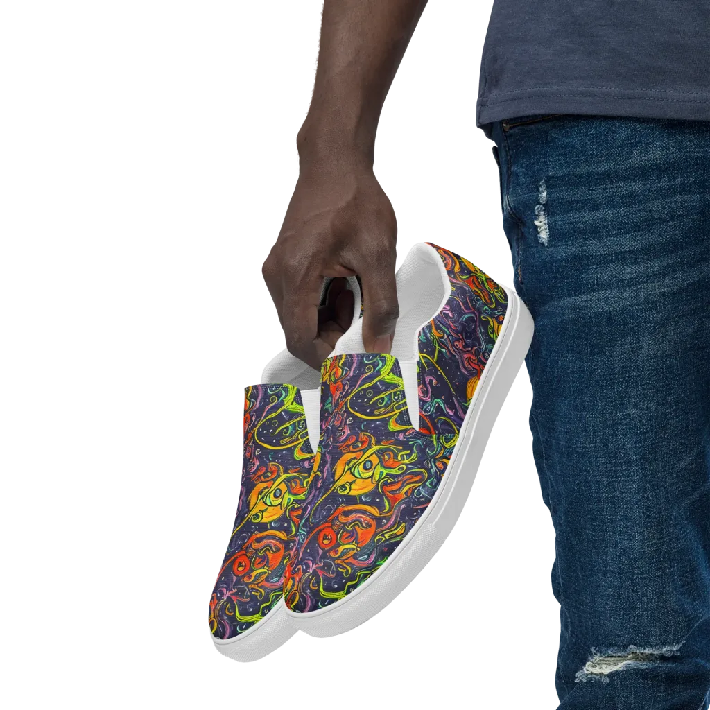 Starlit Medley on Men's Slip-On Canvas Shoes — Left Front