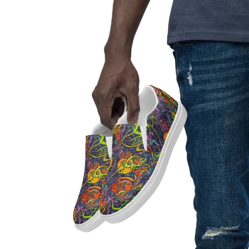Starlit Medley on a Men's Slip-On Canvas Shoes