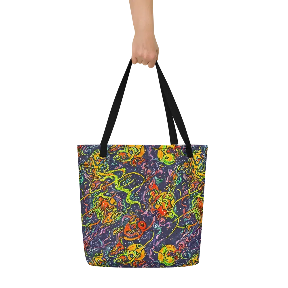 Starlit Medley on Large Tote Bag W/ Pocket — Front