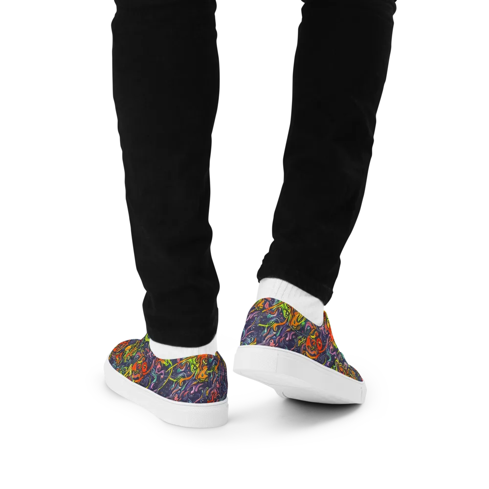 Starlit Medley on Men's Lace-Up Canvas Shoes — Back