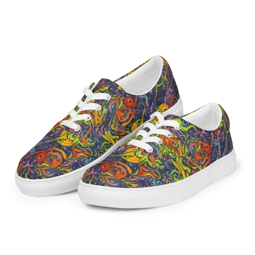 Starlit Medley on a Men's Lace-Up Canvas Shoes