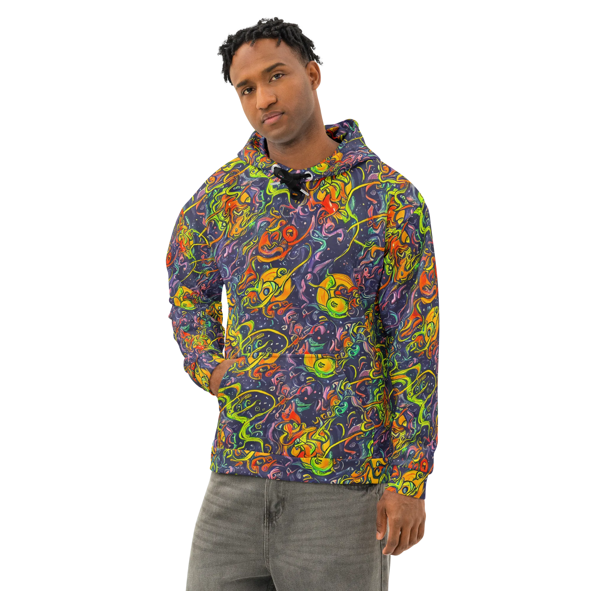 Starlit Medley on Cotton Hoodie — Left Front