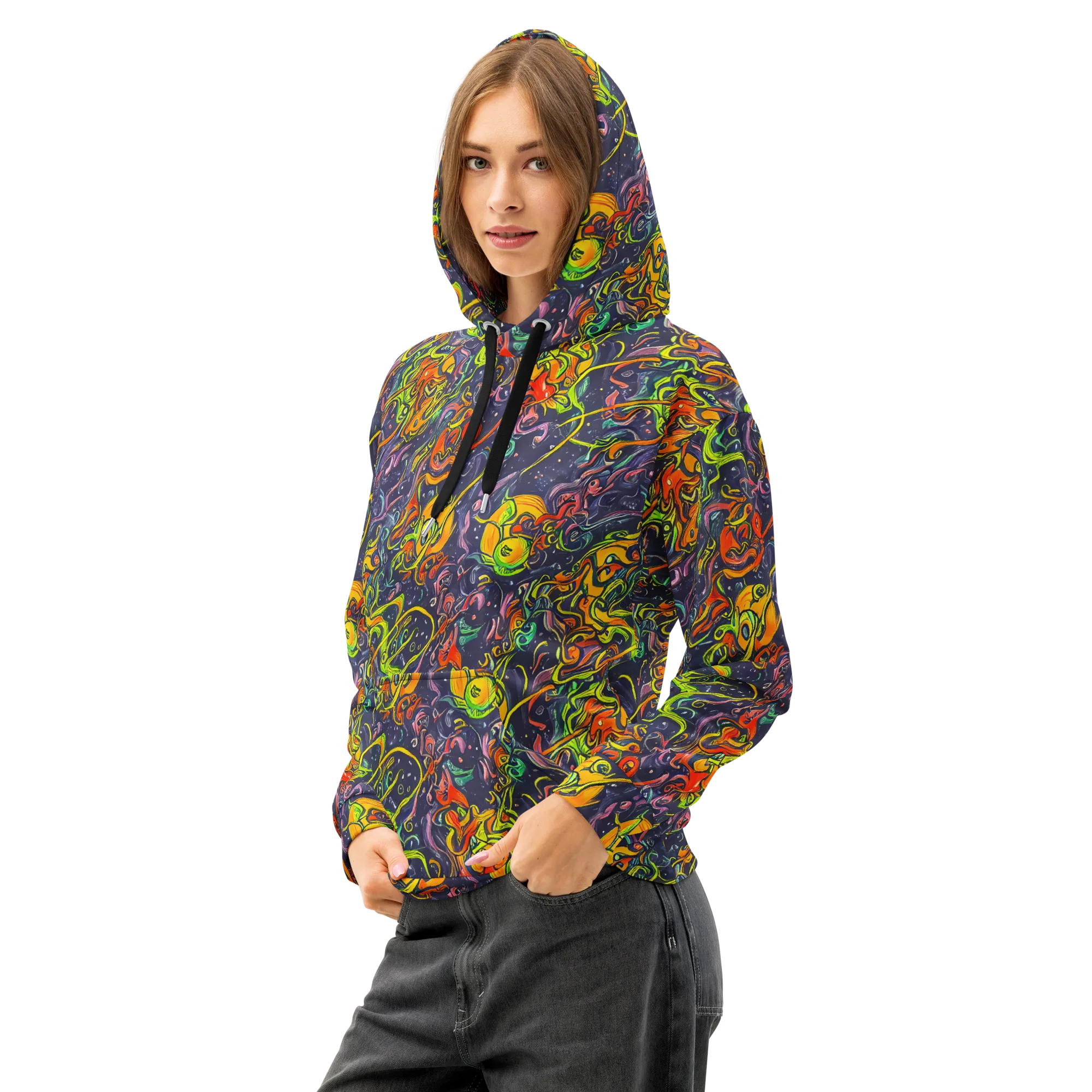 Starlit Medley on Cotton Hoodie — Left Front