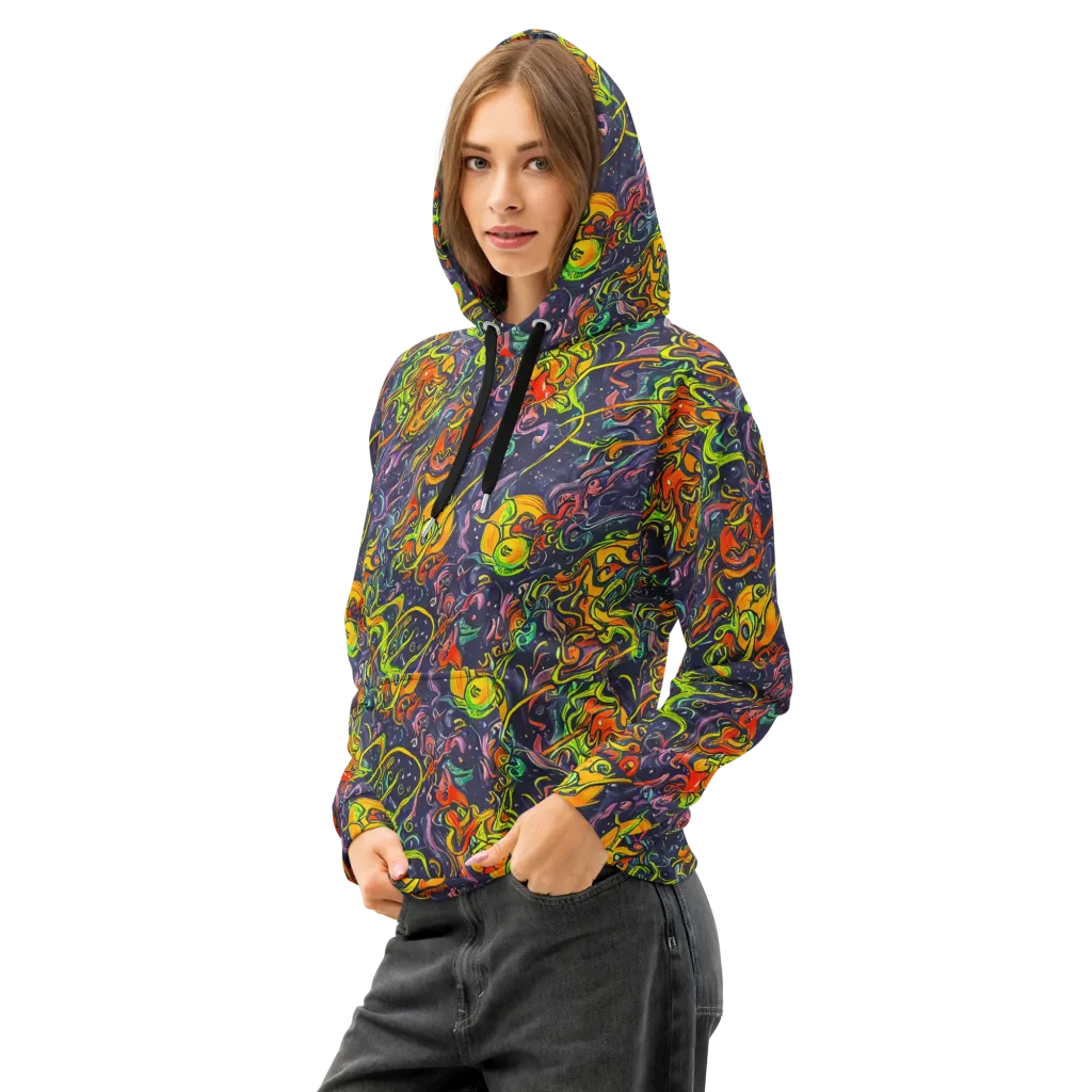 Starlit Medley on Cotton Hoodie — Left Front