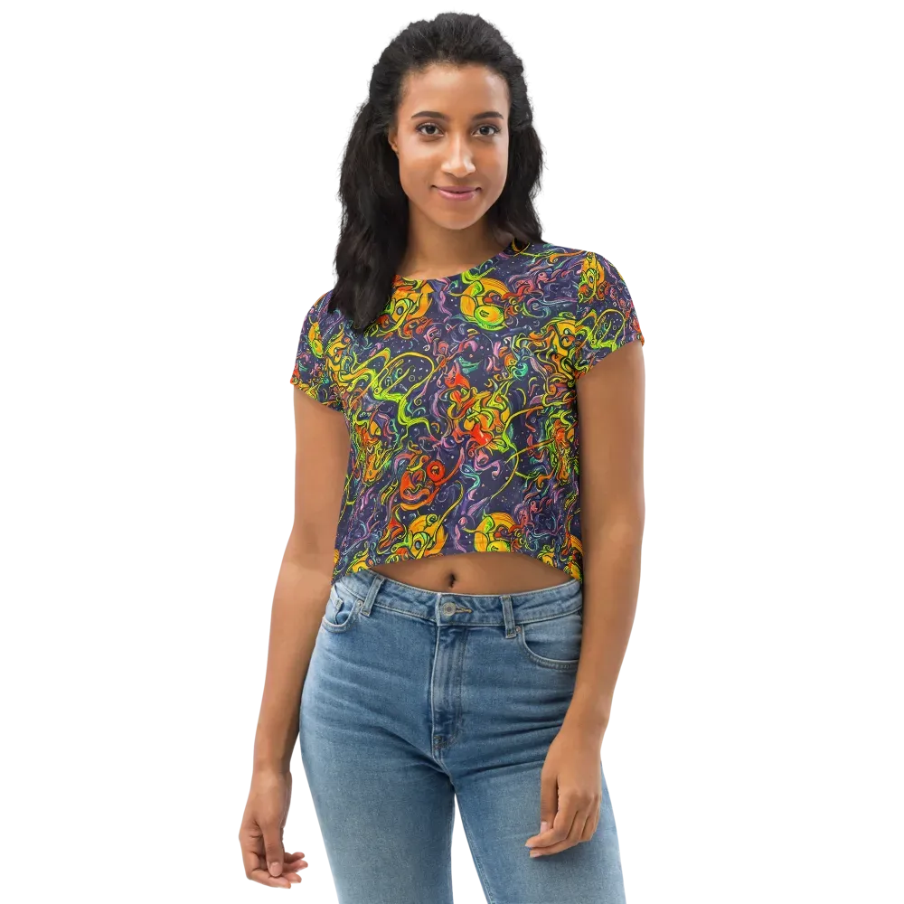 Starlit Medley on Crop Tee — Front