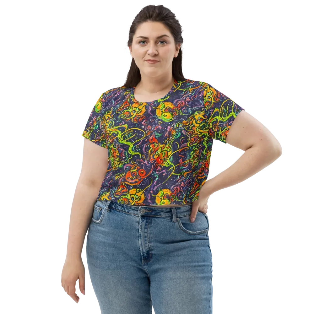 Starlit Medley on Crop Tee — Front