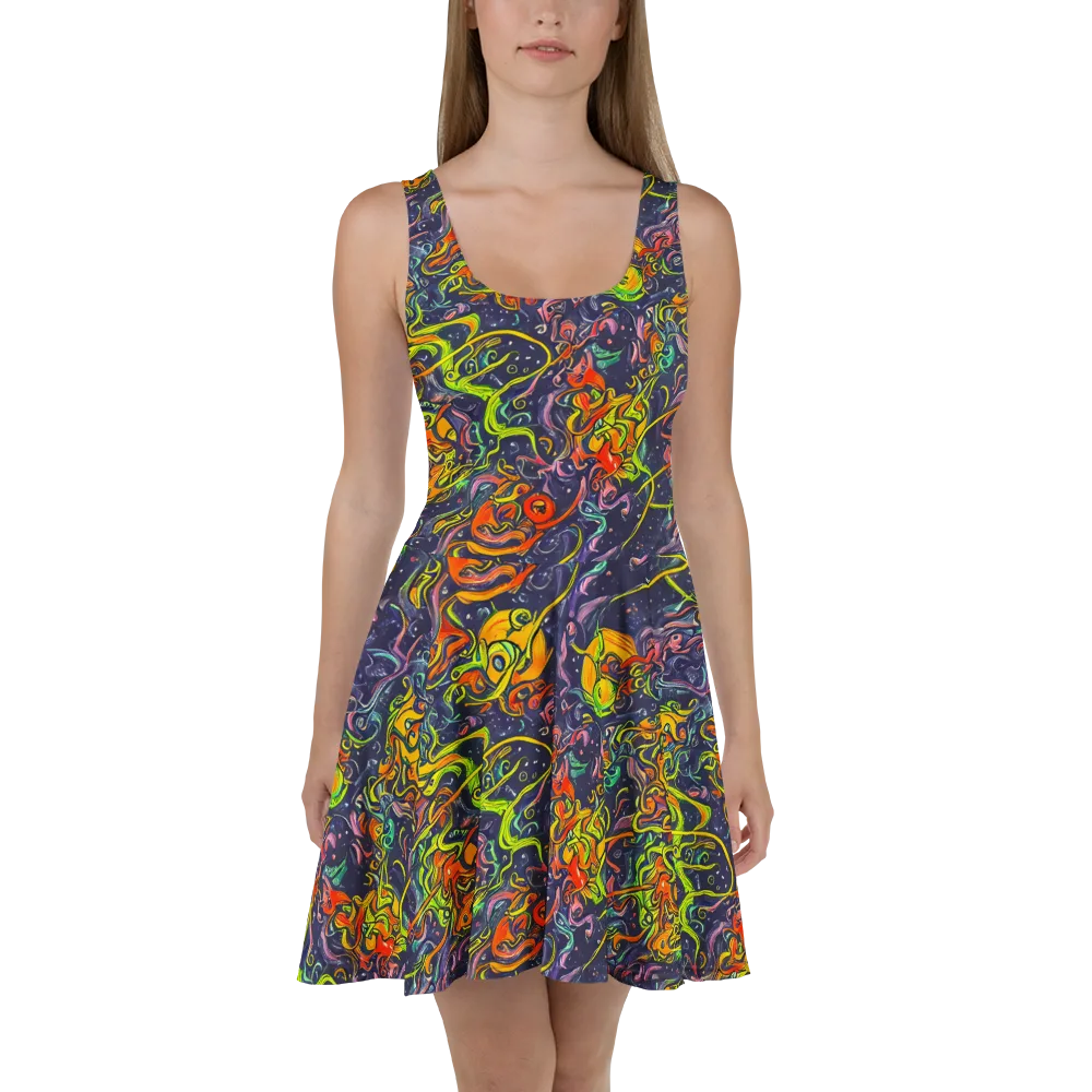Starlit Medley on Skater Dress — Front
