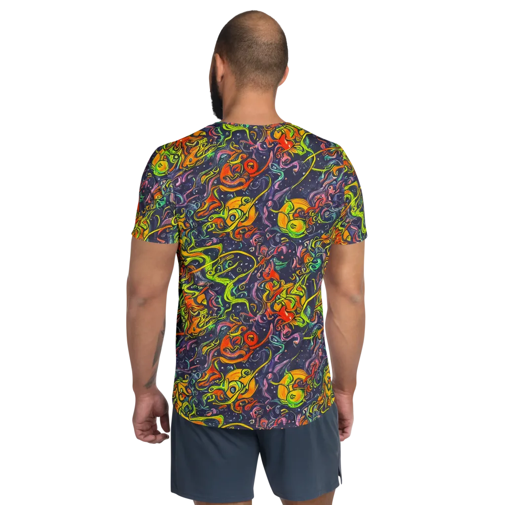 Starlit Medley on Men's Athletic T-Shirt — Back