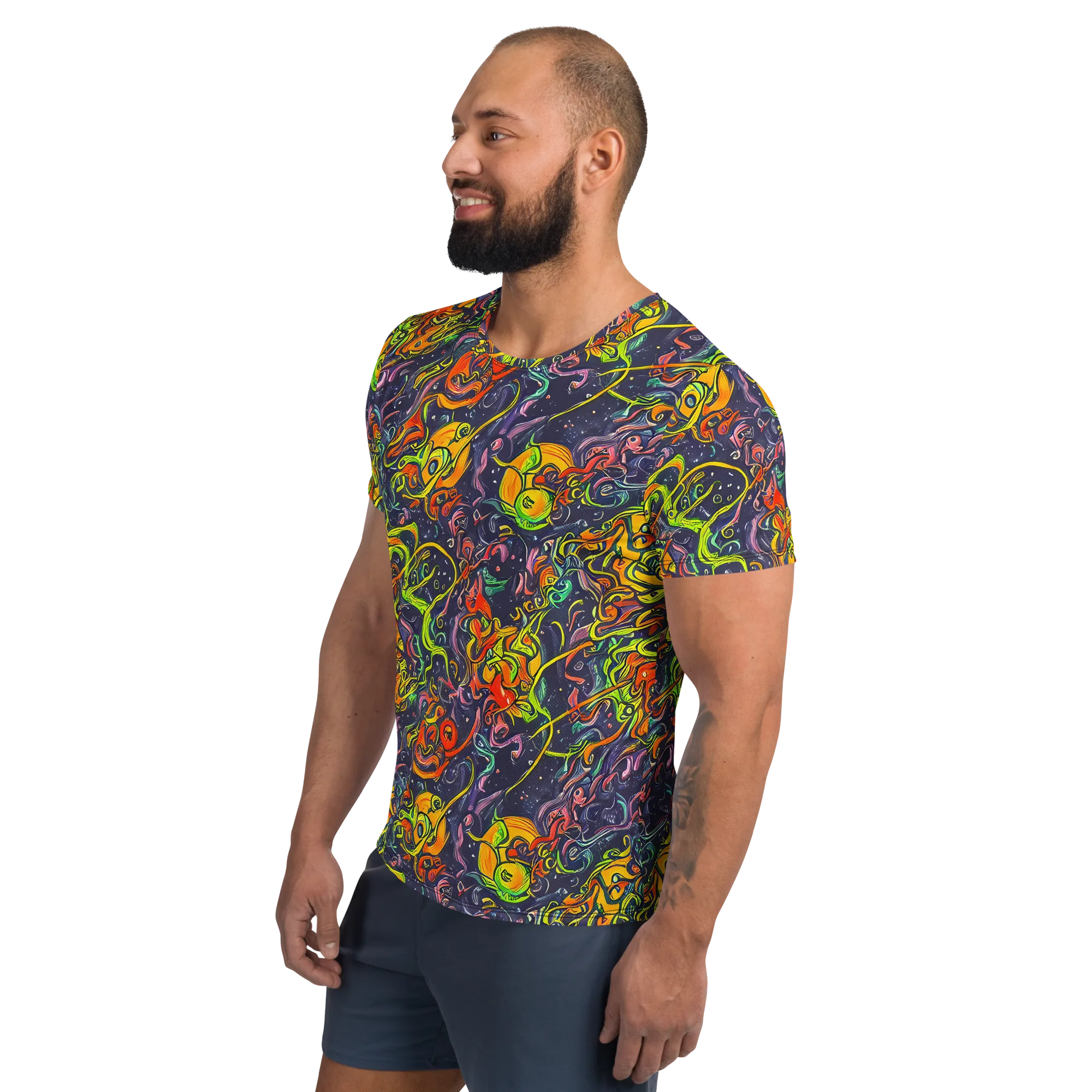 Starlit Medley on Men's Athletic T-Shirt — Left