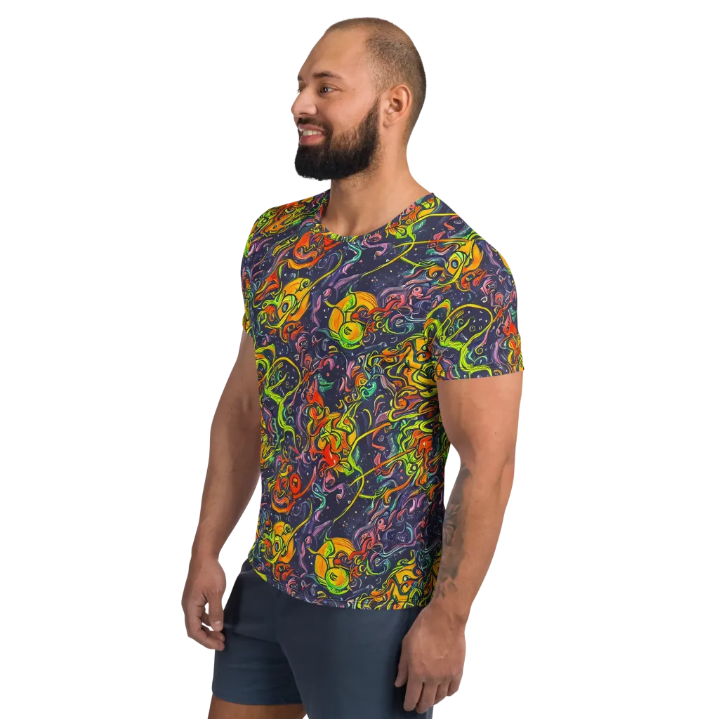 Starlit Medley on Men's Athletic T-Shirt — Left