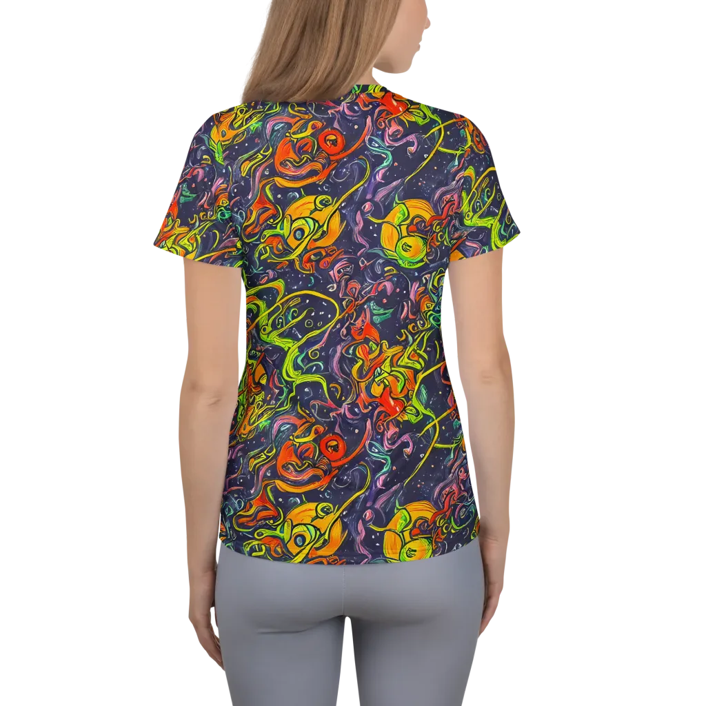 Starlit Medley on Women's Athletic T-Shirt — Back