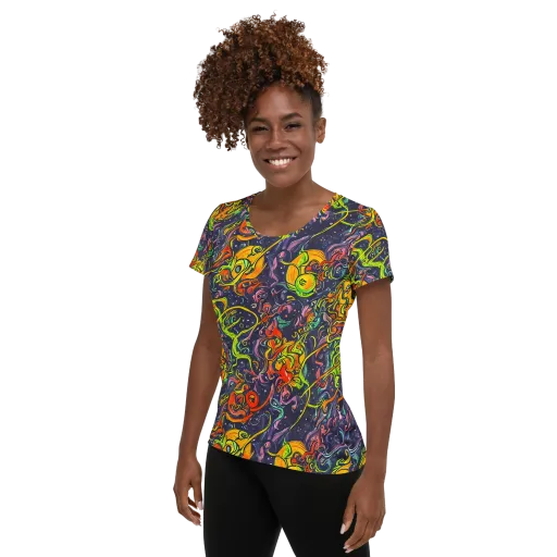 Starlit Medley on a Women's Athletic T-Shirt