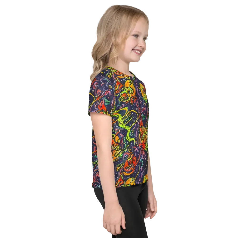 Starlit Medley on Kids Crew Neck T-Shirt — Right