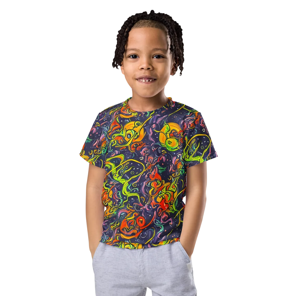 Starlit Medley on Kids Crew Neck T-Shirt — Front