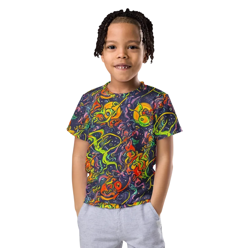 Starlit Medley on Kids Crew Neck T-Shirt — Front