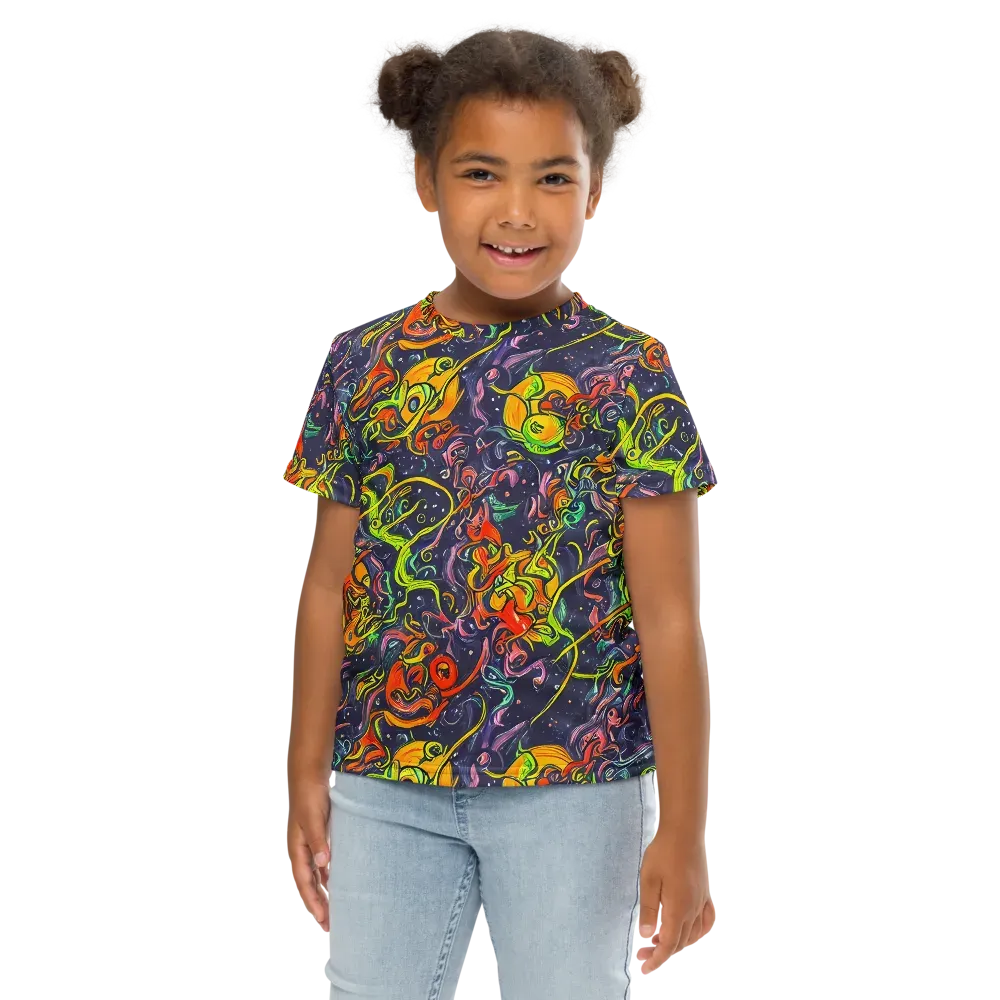 Starlit Medley on Kids Crew Neck T-Shirt — Front