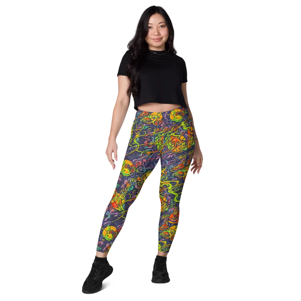Starlit Medley on Leggings with Pockets — Front