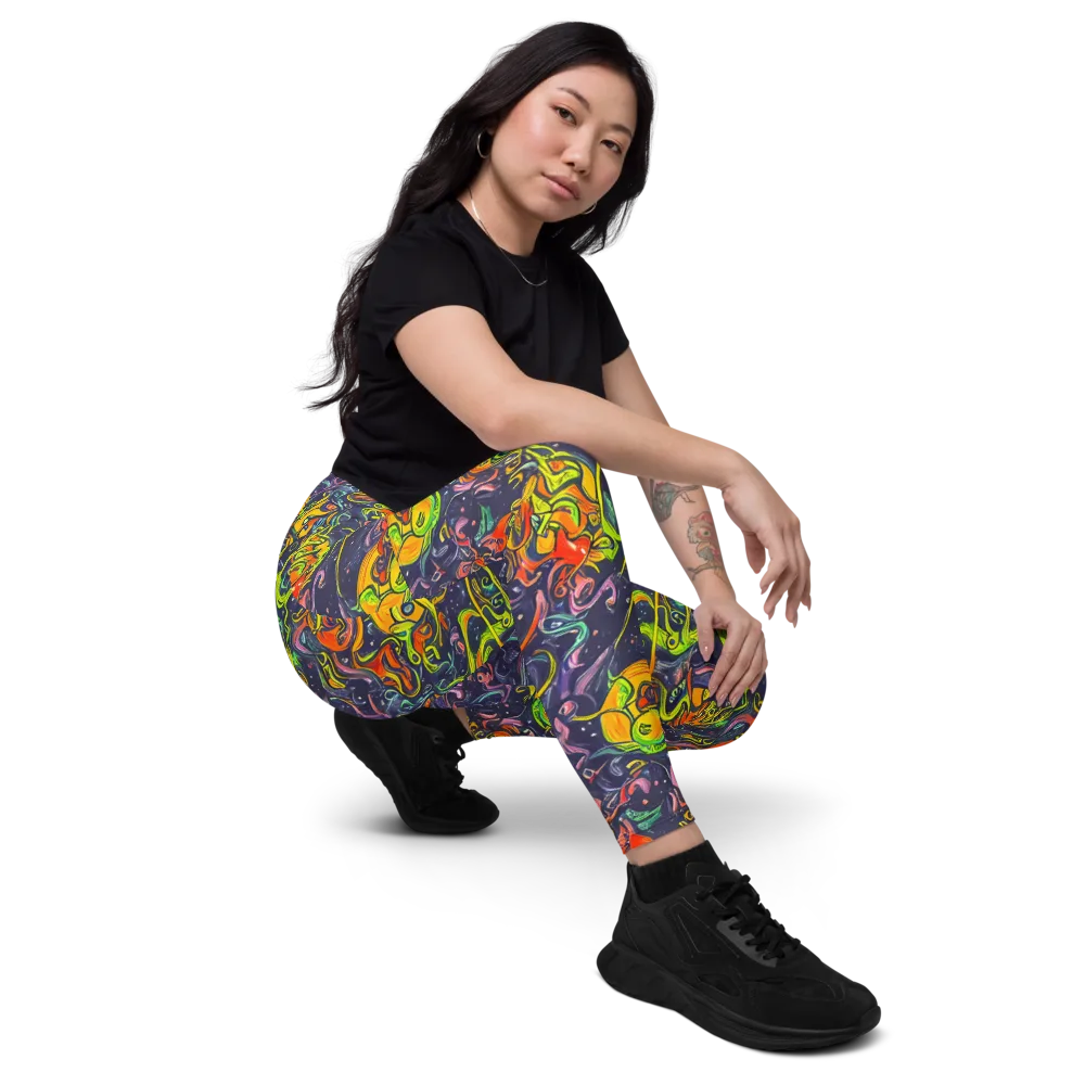Starlit Medley on Leggings with Pockets — Right Front