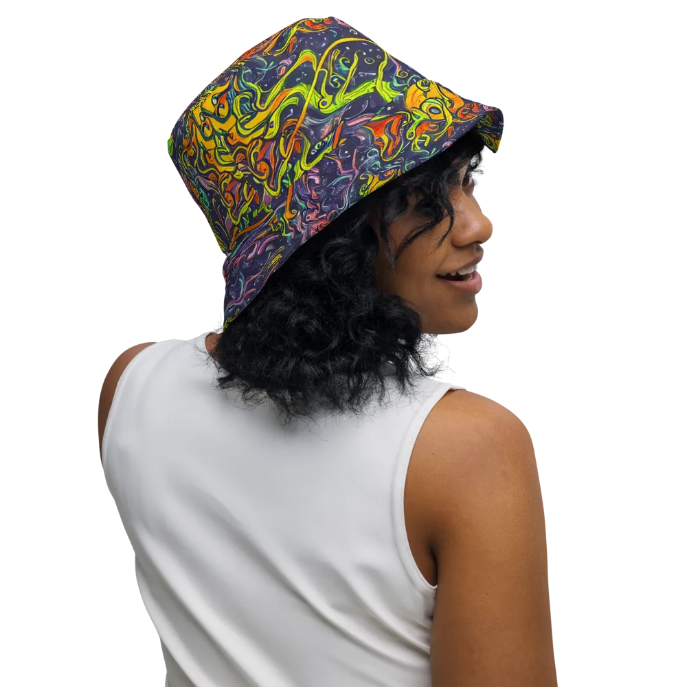 Starlit Medley on Reversible Bucket Hat — Right Outside