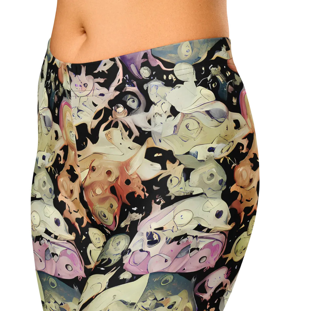 Dream Frog Parade on Capri Leggings — Zoomed-in