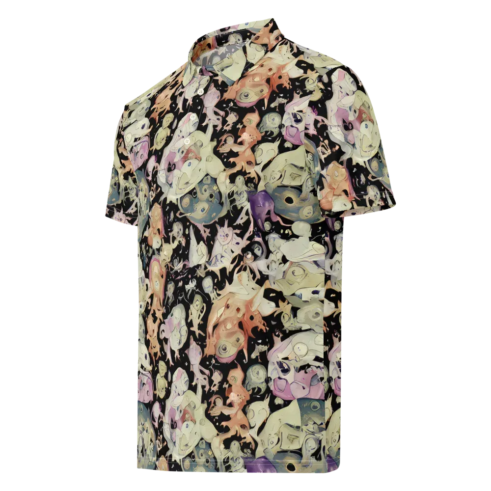Dream Frog Parade on Men's Slim Fit Polo Shirt — Left Front