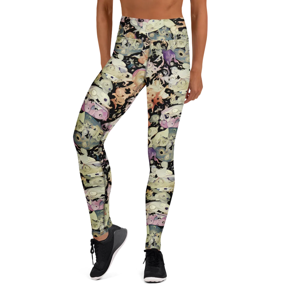 Dream Frog Parade on Yoga Leggings — Front