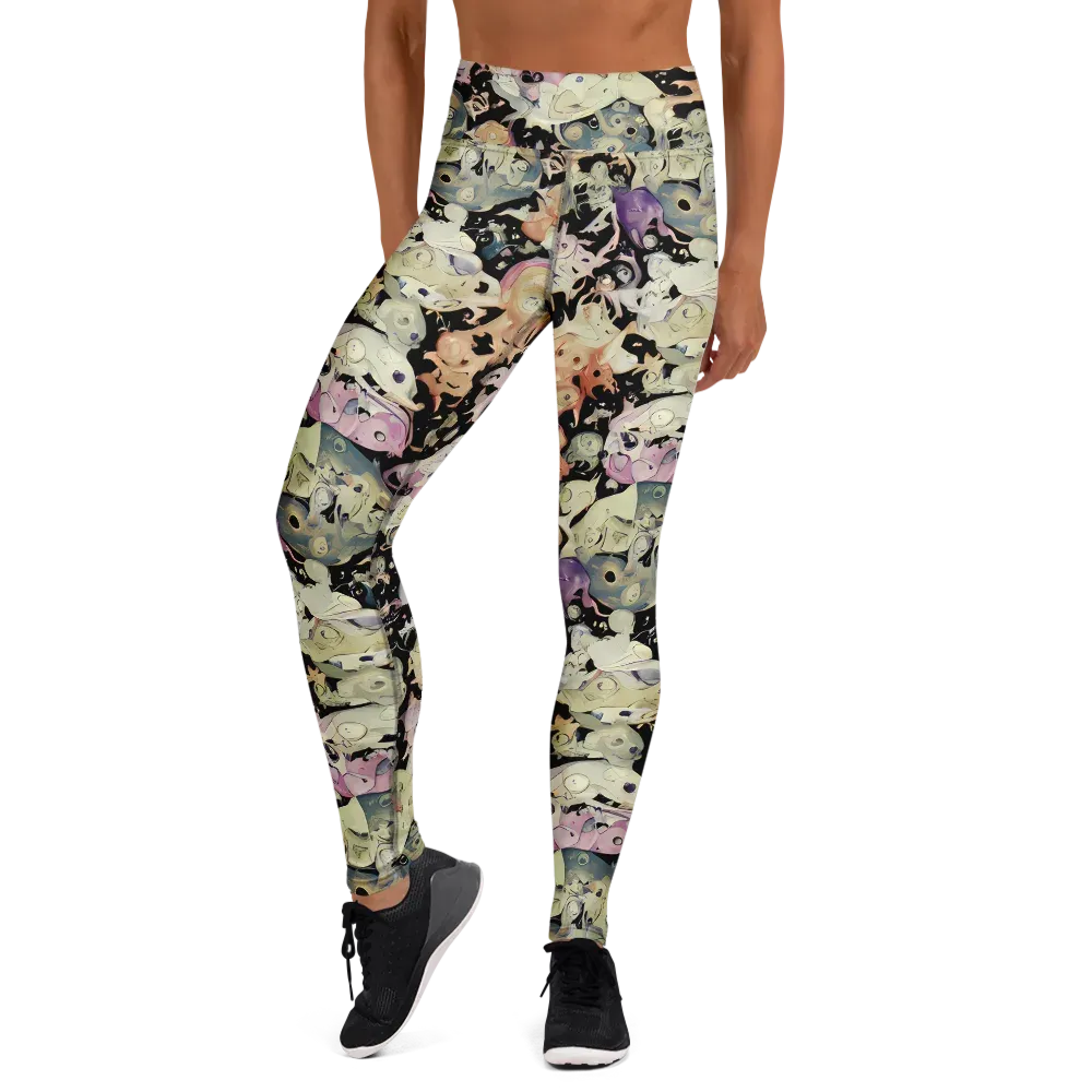 Dream Frog Parade on Yoga Leggings — Front